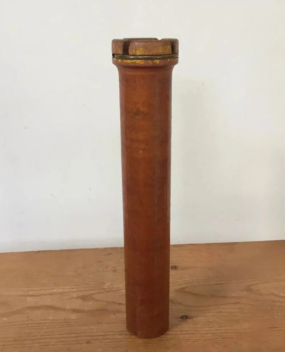 Vintage Antique Primitive Solid Wood Loom Tool Candlestick Taper Holder 10
